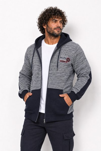 Starbattal Large Size Men's Sweat The Frontier 22726-navy blue