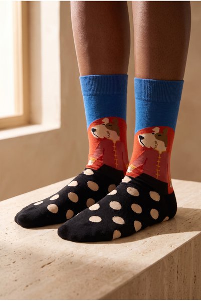 Katia&Bony Dog Art Socket Socks Patterned