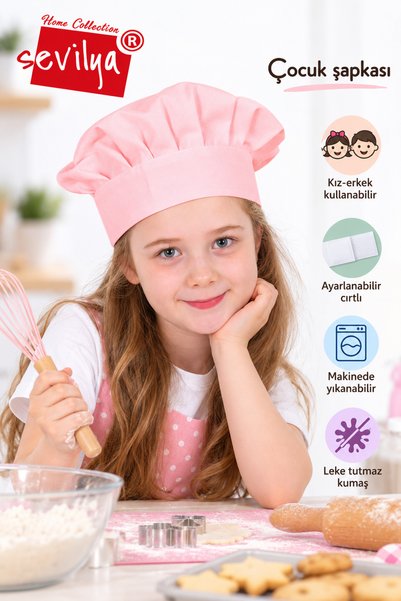 sevilya Adjustable Children's Chef Cook Hat (Adjustable Children's Chef Cooke...