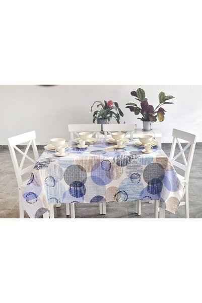 Ralex Față de masă antimurdarire 160x220 cm, Cercuri colorate Albastru