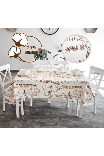 Ralex Față de masă antimurdărire 160x320 cm, Frunze Albastru Maro