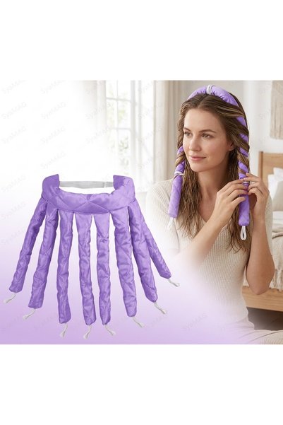 SyaMAG Ondulator de păr fără căldură cu 8 panglici, violet