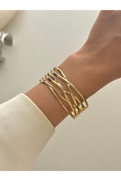 YOUES JEWELRY ÇELİK GOLD KADIN KELEPÇE