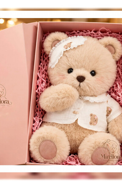 Mirellora Gift Mirellora Kahverengi Önlüklü Utangaç Ayı 42cm