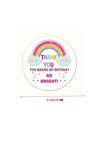 Choice WHITE 60pcs Birthday Party Thank You Sticker Labels Thank You for Maki...