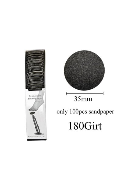 Choice1 180grit 35mm 100pcs 35MM Replaceable SandPaper Pedicure Tools Manicur...