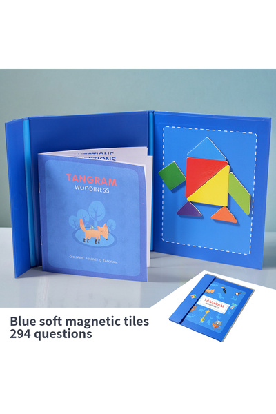 Choice Datgo1set Magnetic Wooden Tangram Block Puzzle Game for Kids - Montess...