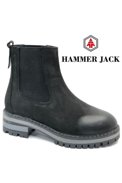 Hammer Jack 102-24615-Z بوت باتريشيا جلد طبيعي للنساء أسود-نوبوك