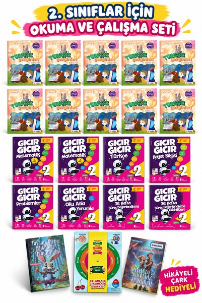 Ata Yayıncılık 2. Sınıf Okuma seti ve Gıcır Gıcır 8' Li Set