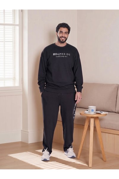 Finelook Men’s Rick & Morty Printed Fleece Tracksuit – Sweatshirt & Jogger Set
