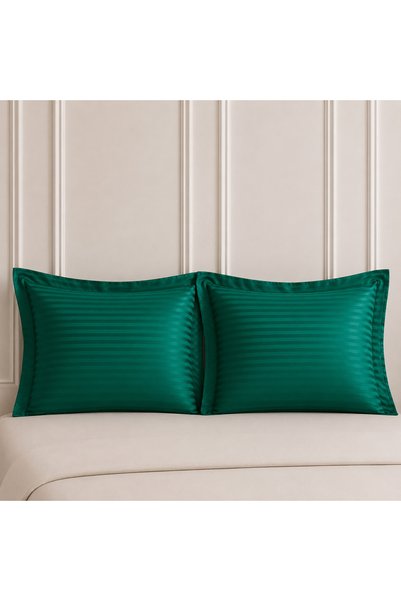 Kotonia Home Set de 2 fețe de pernă - Satin Damasc - 100% bumbac, dimensiune ...