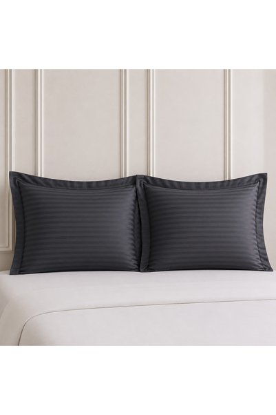 Kotonia Home Set de 2 fețe de pernă - Damasc satinat - 100% bumbac, lățime du...