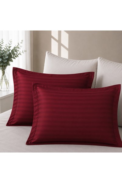 Kotonia Home Set de 2 fețe de pernă Kotonia Home Deco, satin damasc, 100% bum...