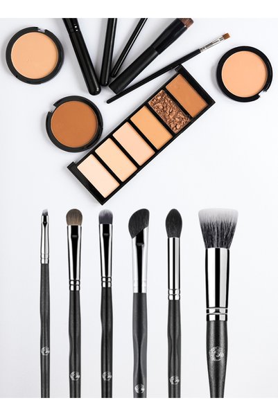 Yallabena 6PCS Professional Makeup Brush Set, Natural Animal Hair and Synthet...
