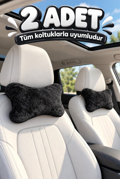 KidHug Oto Boyun Yastığı Seti 2 Adet - Tüm Araçlarla Ofis ve Ev İçin Uyumlu T...