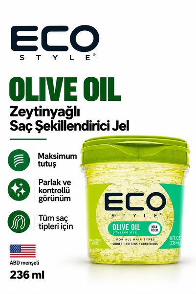 ECO STYLE Olive Oil Zeytinyağlı Maksimum Tutuş Sağlayan Elektriklenme Karşıtı...