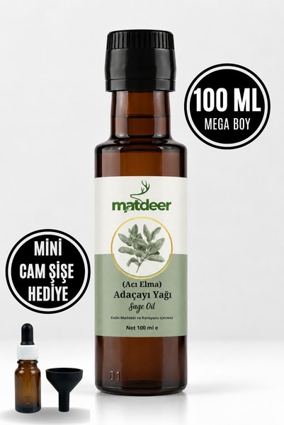 MATDEER 100 مل من زيت المريمية (التفاح المر) - عطر عطري منقي وموازن للبشرة وا...