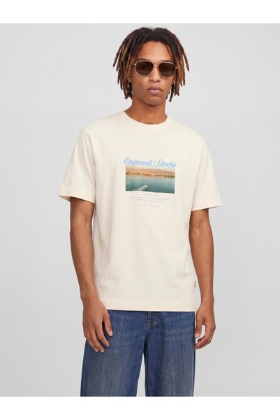 Jack & Jones Мъжка тениска, от памук, свободна кройка, JORNORREBRO