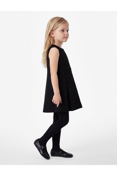 Koton Crew Neck Sleeveless Tweed Gilet Dress