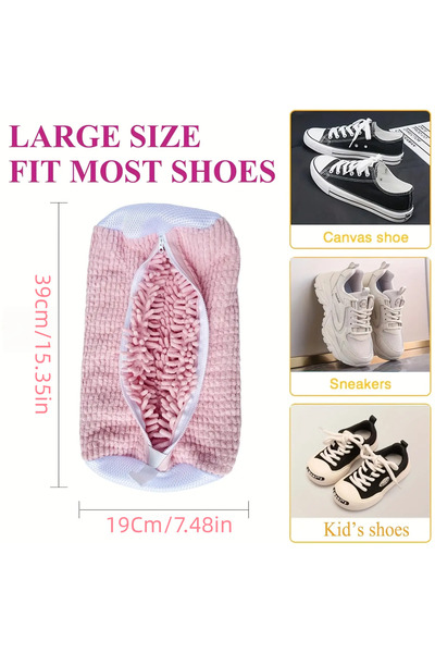 choice2 Pink Machine washable shoe washing and drying bag, soft fiber—durable...