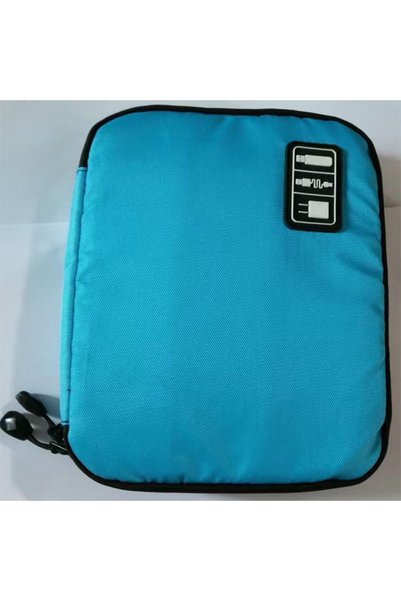 Choice Blue Cable Organizer Storage Bags System Kit Case USB Data Cable Earph...