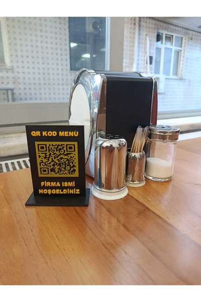 BGDStudioart QR Kod Menü Standı – Masa Üstü Restoran Kafe Menü Tutucu 10 lu s...