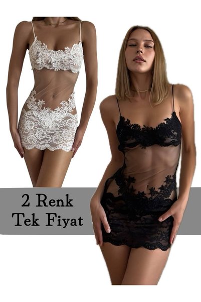 SECRET KİSS 2 ADET DANTELLİ GECELİK