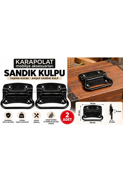 KARAPOLAT Large Size Chest Handle Carrying Handle Including 2 Screws