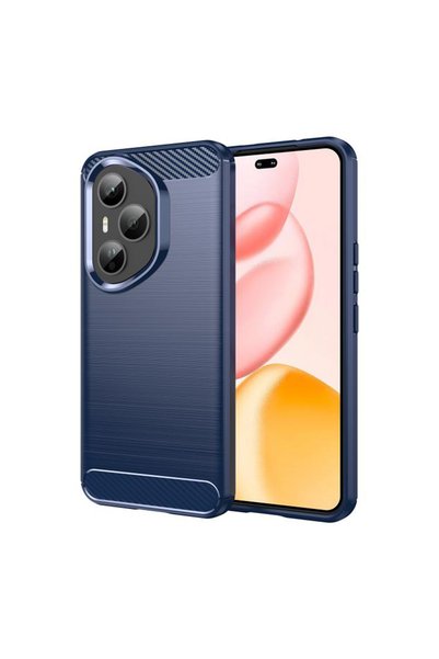 Aiyando Husa pentru Honor 400 Pro Carbon Liquid Silicone Albastru