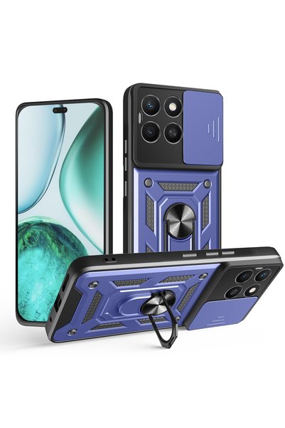 Aiyando Husa pentru Honor X8c Ring Armor Kickstand Tough Rugged Cover cu prot...