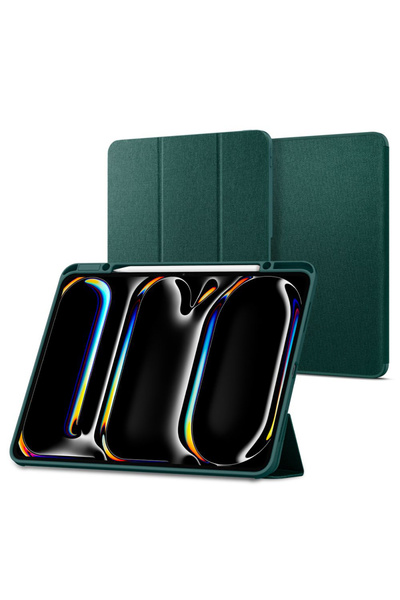 Aiyando Husa pentru iPad Pro 13 (2024) - Spigen Urban Fit - Midnight Green