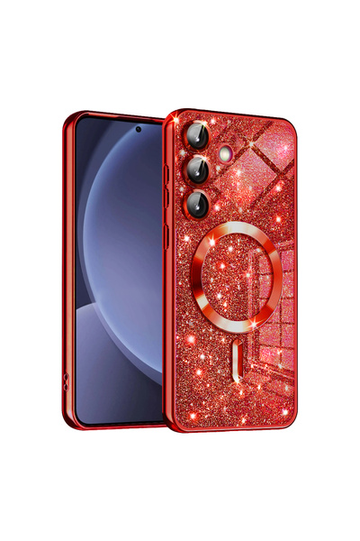 Aiyando Husa pentru Samsung Galaxy S25+ cu MagSafe Sparkle Glare Detachable L...