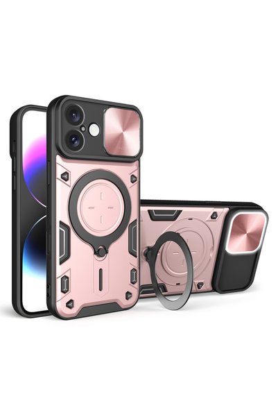 Aiyando Husa pentru iPhone 16 cu protectie pentru camera si suport magnetic i...