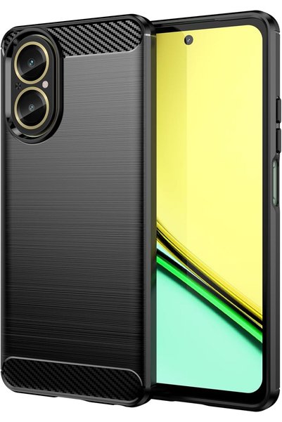 Aiyando Husa pentru Realme C67 4G Liquid Carbon Silicone negru