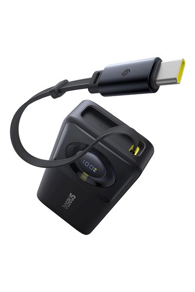 Aiyando Power Bank 10000mAh 30W Cablu Incorporat Type-C - Baseus Free2Pull - ...