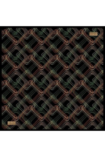 LA BOUTIQUE Saf Sura İpek 2802 09 Black Line Pattern