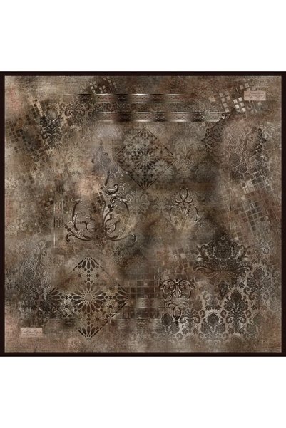 LA BOUTIQUE Saf Sura İpek 2809 06 Καφέ Έθνικ Σχέδιο