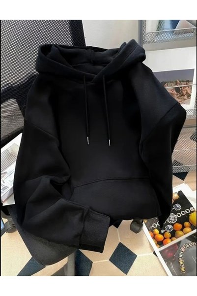 bellanova Unisex White Hooded Oversize Sweatshirt Comfortable Fit Cotton with...