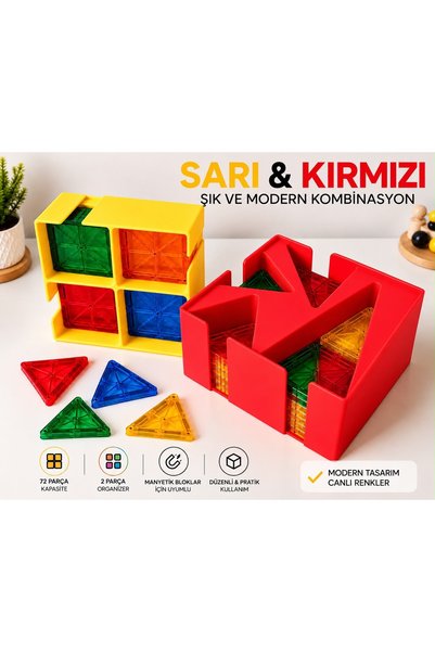 Genel Markalar Manyetik Blok Organizer | Magnetic Tiles