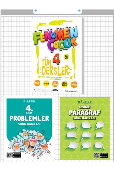 Bilfen Yayıncılık Kurmay Yayınları Fenomen Çocuk 4.Sınıf Tüm Dersler Soru Ban...