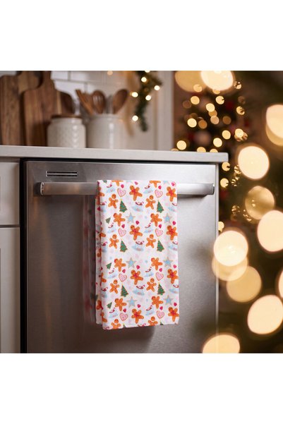 Alista Home Prosop de bucătărie cu model de Crăciun, material textil absorban...