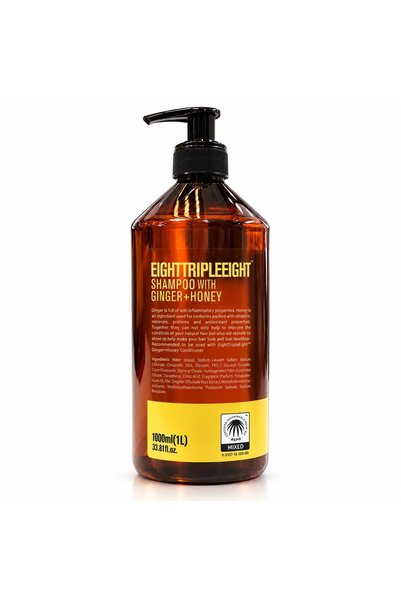 EIGHT TRIPLE EIGHT EIGHTTRIPLEEIGHT Ginger + Honey Shampoo, 1000ml Nourishing...