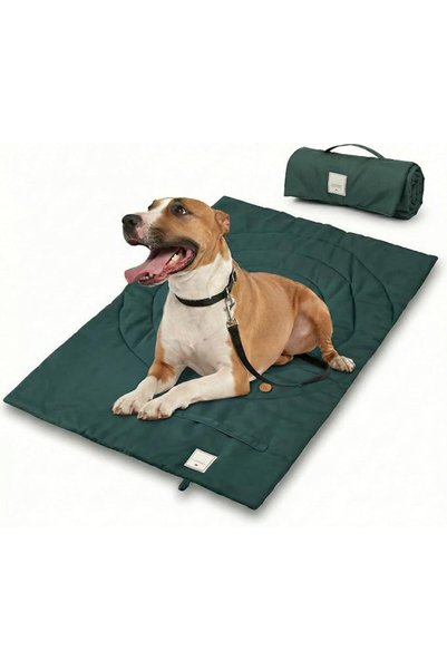 Yelajoy Green Outdoor Dog Bed, Waterproof Pet Mat, Foldable Travel Pad, Washa...