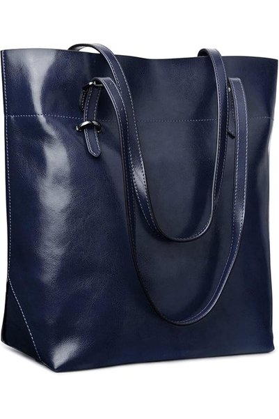 GENERAL S-ZONE Women Vintage Genuine Leather Tote Shoulder Bag Handbag Purse ...