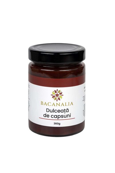 Bacanalia Dulceață de căpșuni FĂRĂ ZAHĂR adăugat 360 gr