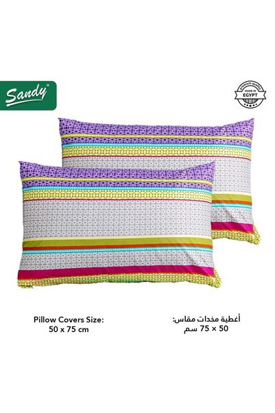 Sandy Premium Quality Flat Sheet and Pillowcases, Bed Sheet 3 Pieces Set (King 250 x 260 cm), Soft & Breathable and Cooling, Coral 954