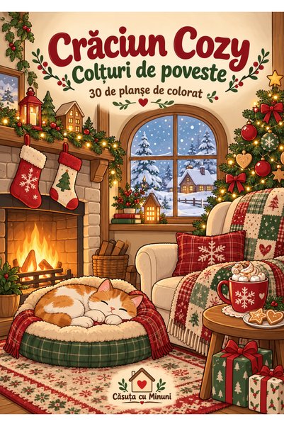 Casuta cu Minuni Cozy Christmas Coloring Book – Story Corners, A5, 30 pages w...