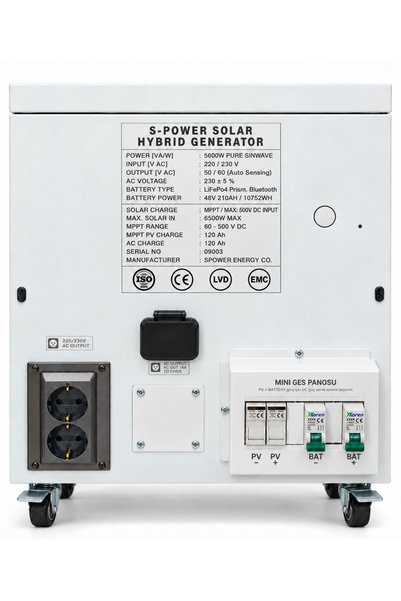 Spower Energy Solar Hibrit Jeneratör SG-5.6 48 210 (5600 Watt)