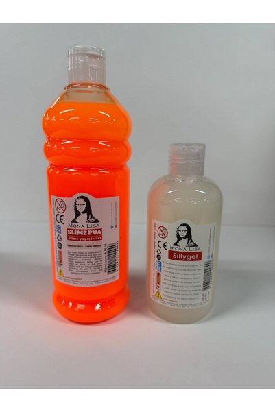 Südor Mona Lisa Slime Yapıştırıcısı 500ml Fosforlu Turuncu Slime Jeli ve Sıvı...