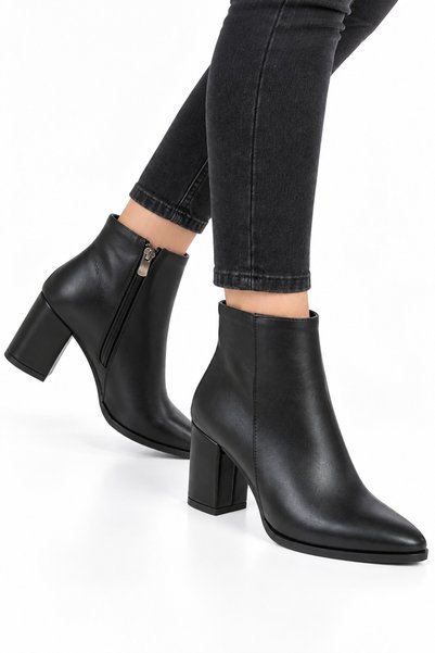 Jagulep Women's Heeled Bootswomen's Heeled Boots (6 cm) Black